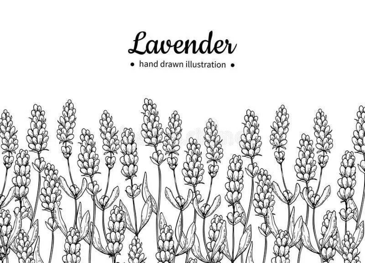 Glowing lavender coloring page