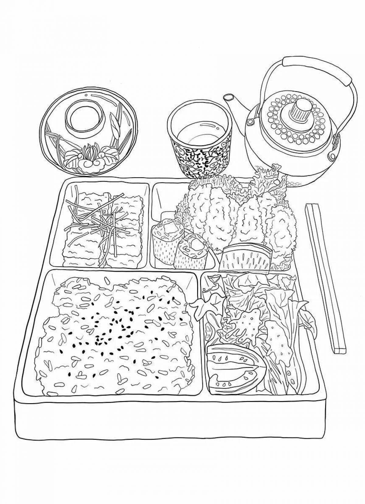 Attractive dish for coloring