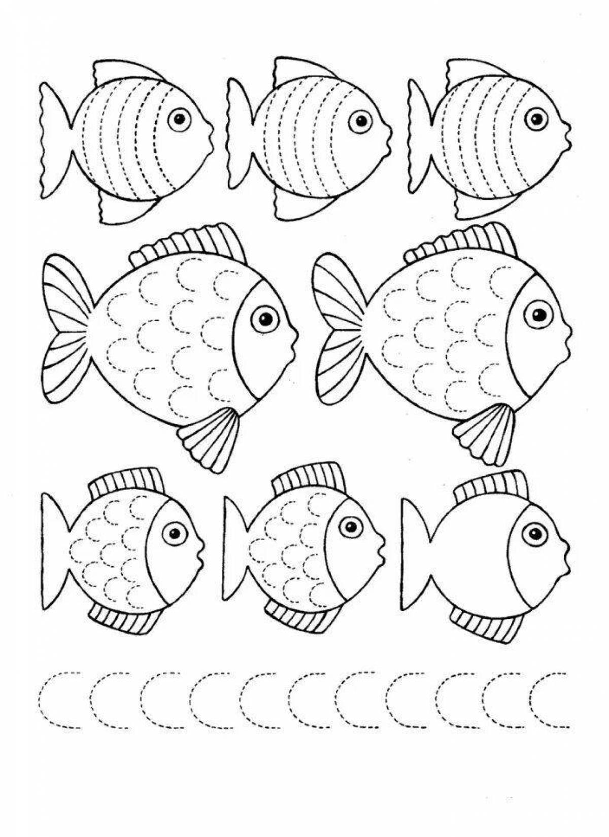 Delicate hatching coloring page