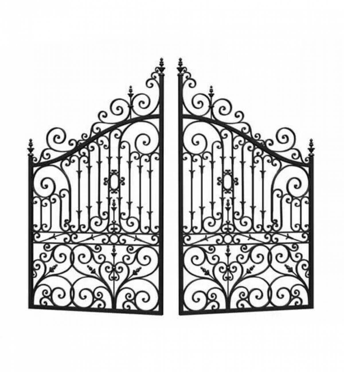 Impressive gate coloring pages