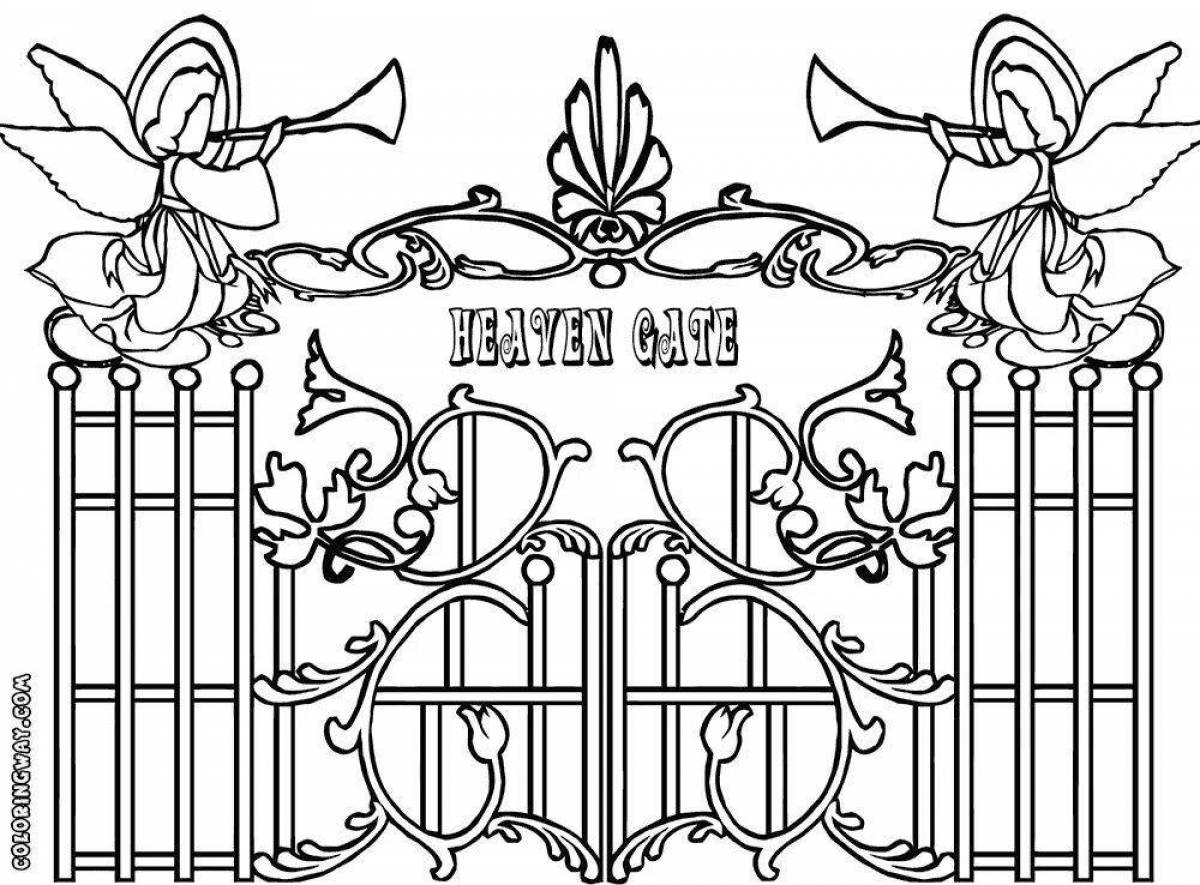 Great gate coloring pages