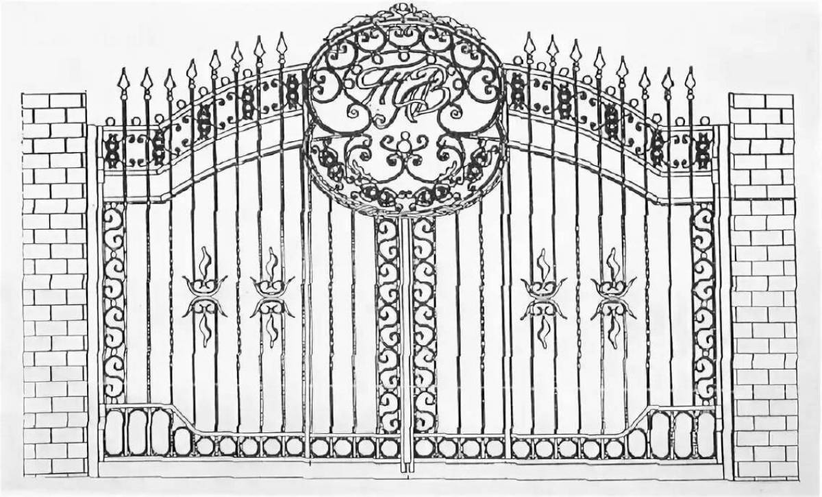 Tempting gate coloring pages