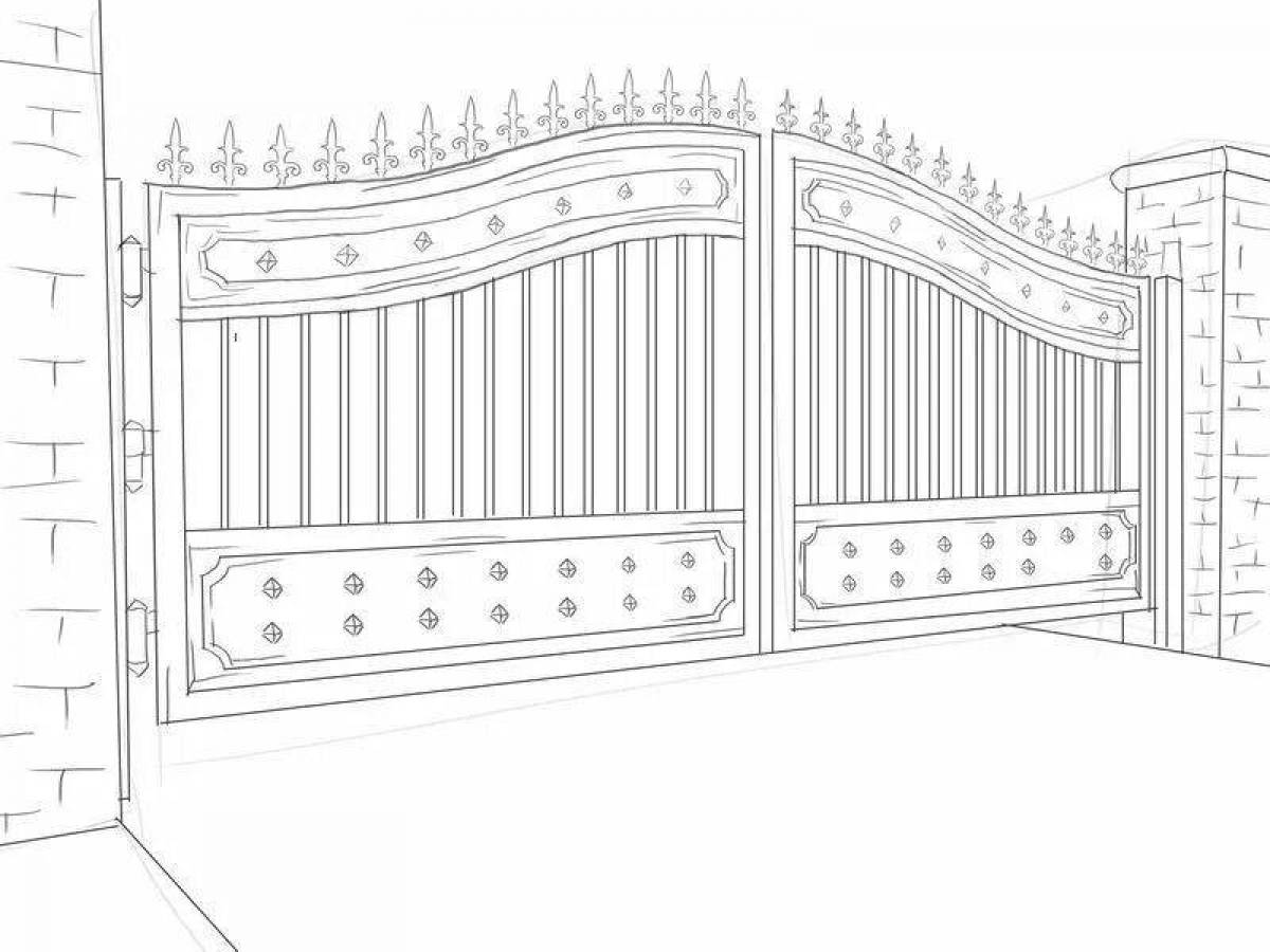 Amazing gate coloring pages