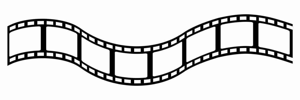 Colorful film strip coloring page
