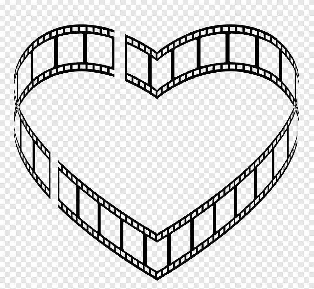 Bright film strip coloring page