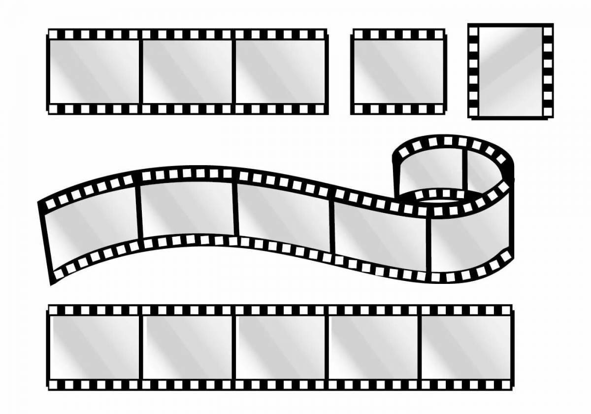 Bold film strip coloring page