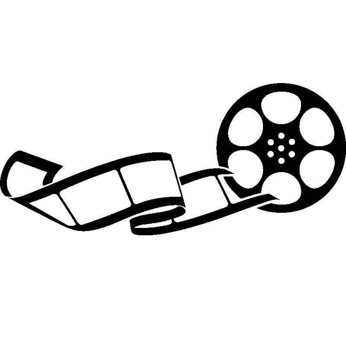 Dramatic film reel coloring page