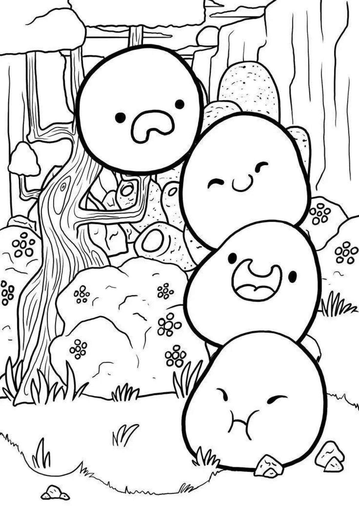 Glitter slime coloring page