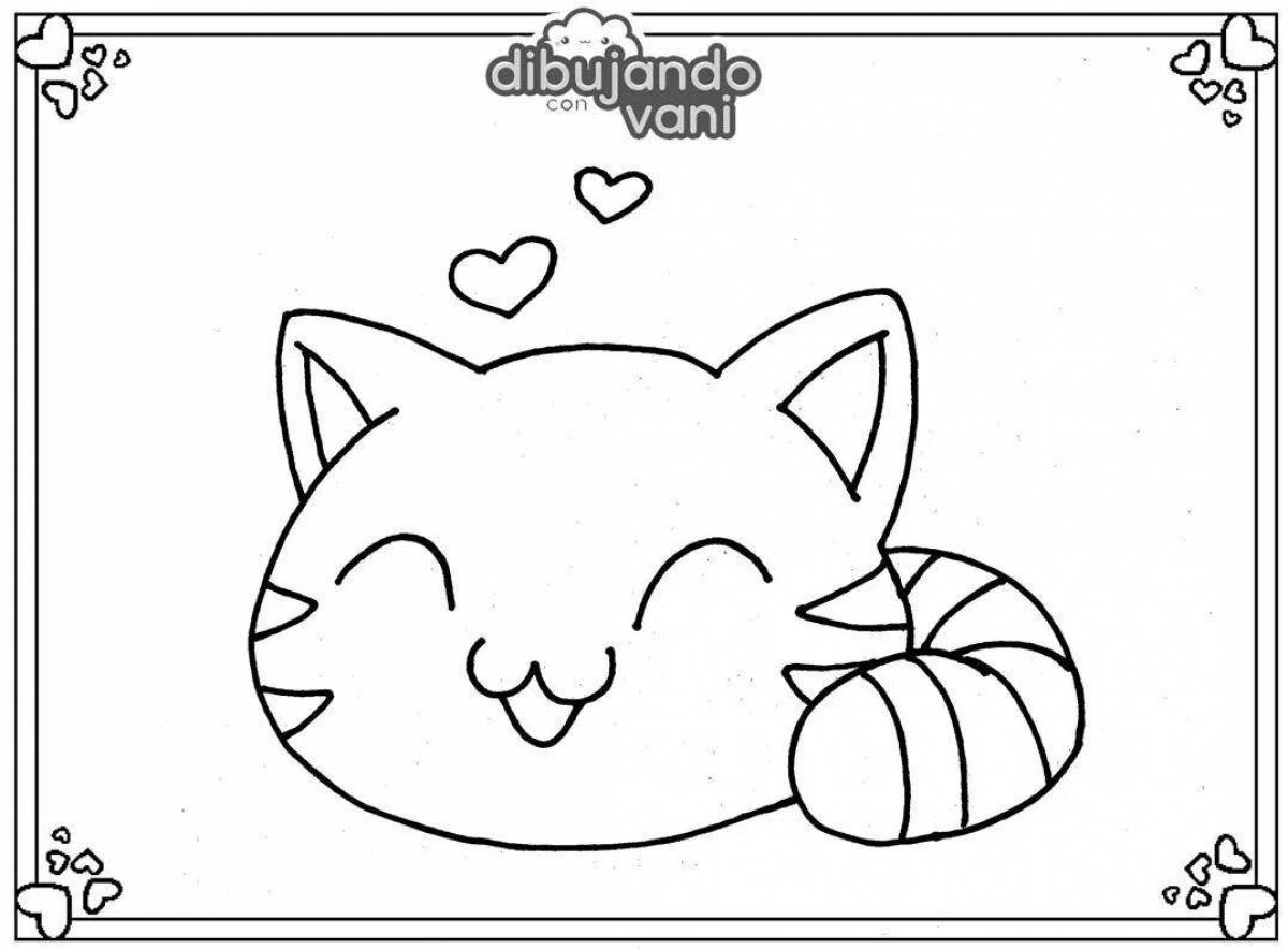 Colorful glowing slime coloring page