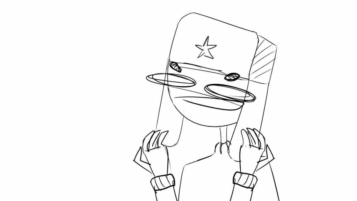 Картинки раскраски countryhumans