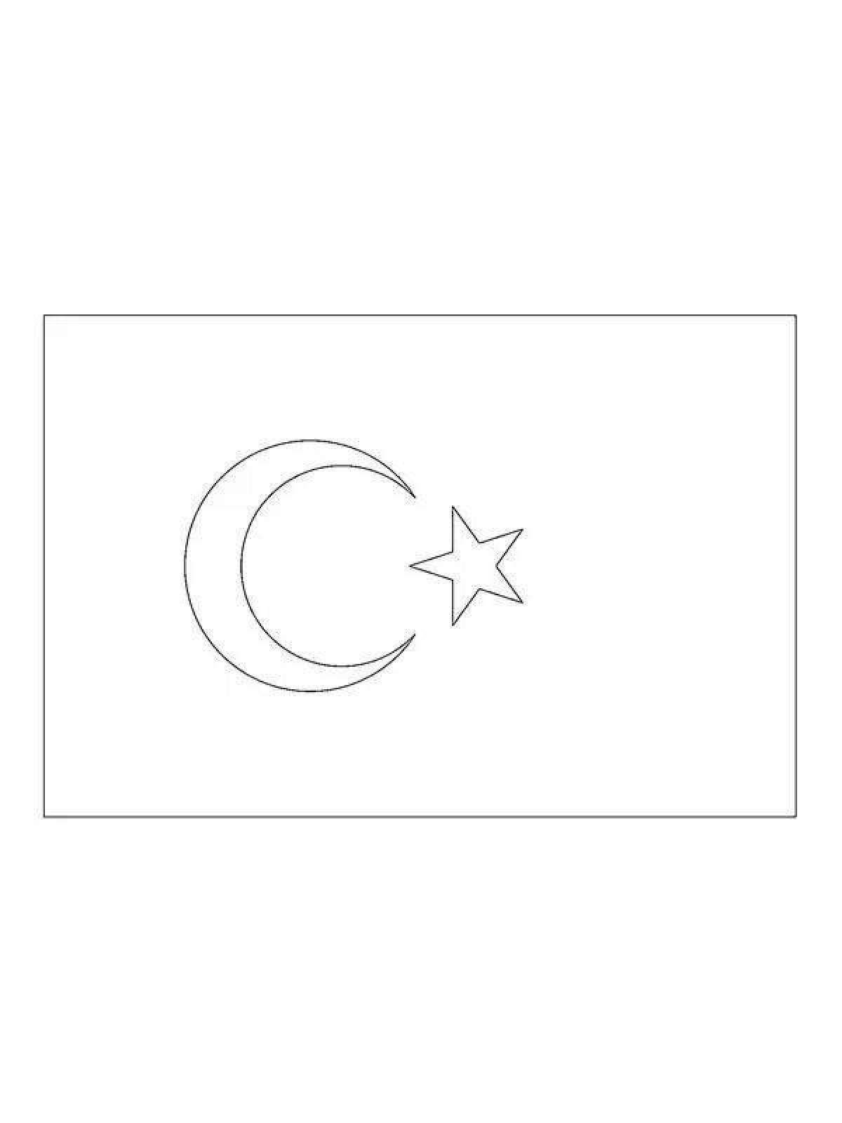 Флаг Турции контур