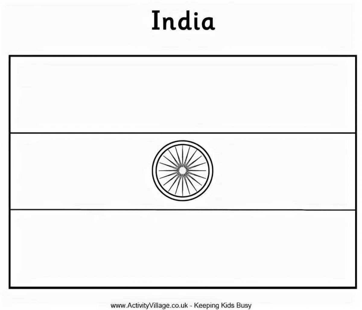 флаг индии раскраска