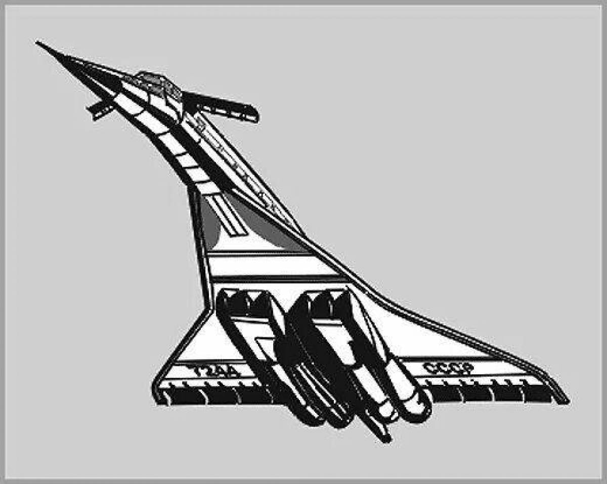 Самолет ту 144 рисунок