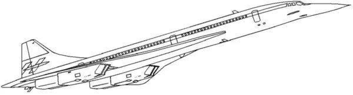 Самолет ту 144 рисунок