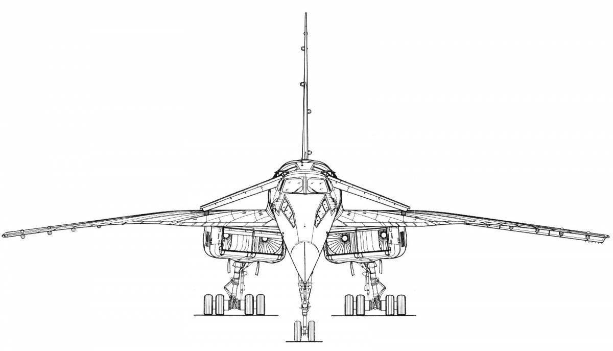 Самолет ту 144 рисунок