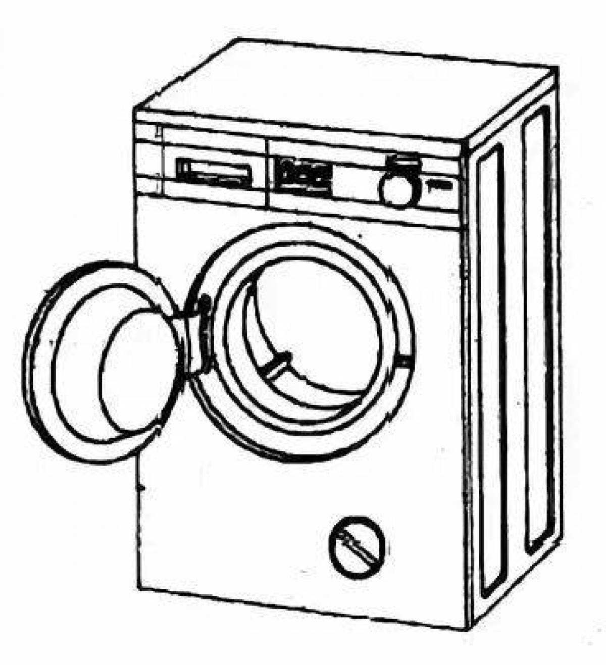 Стиральная машина нарисовать