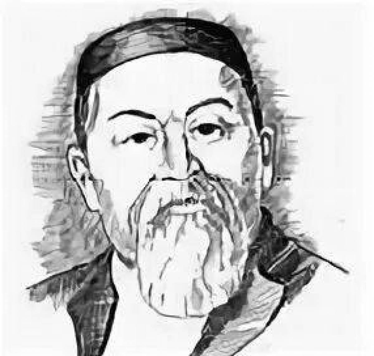 Абай Кунанбаев портрет карандашом