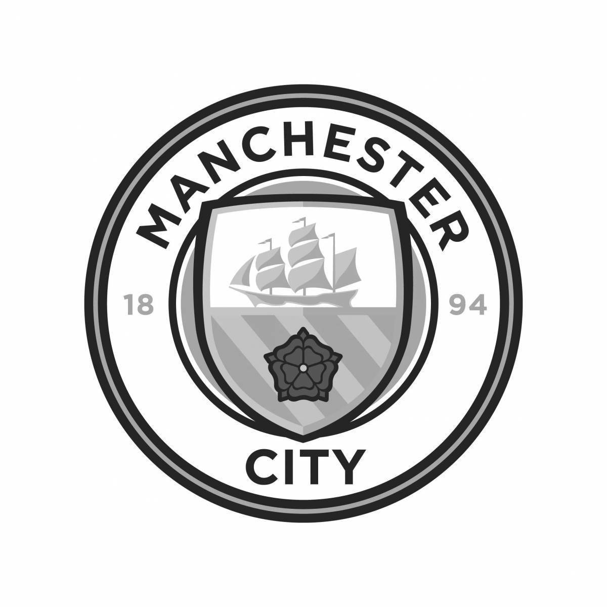 Эмблема Манчестер Сити раскраска