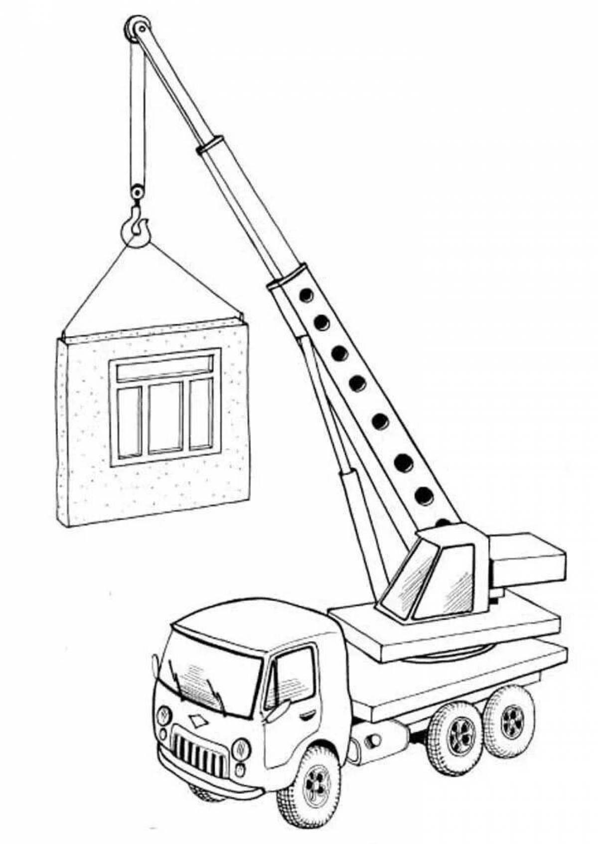 Нарисовать подъемный. Разукрашка подъемный кран. Подъемный кран раскраска. Подъемный кран раскраска для детей. Раскраски подъёмные краны.