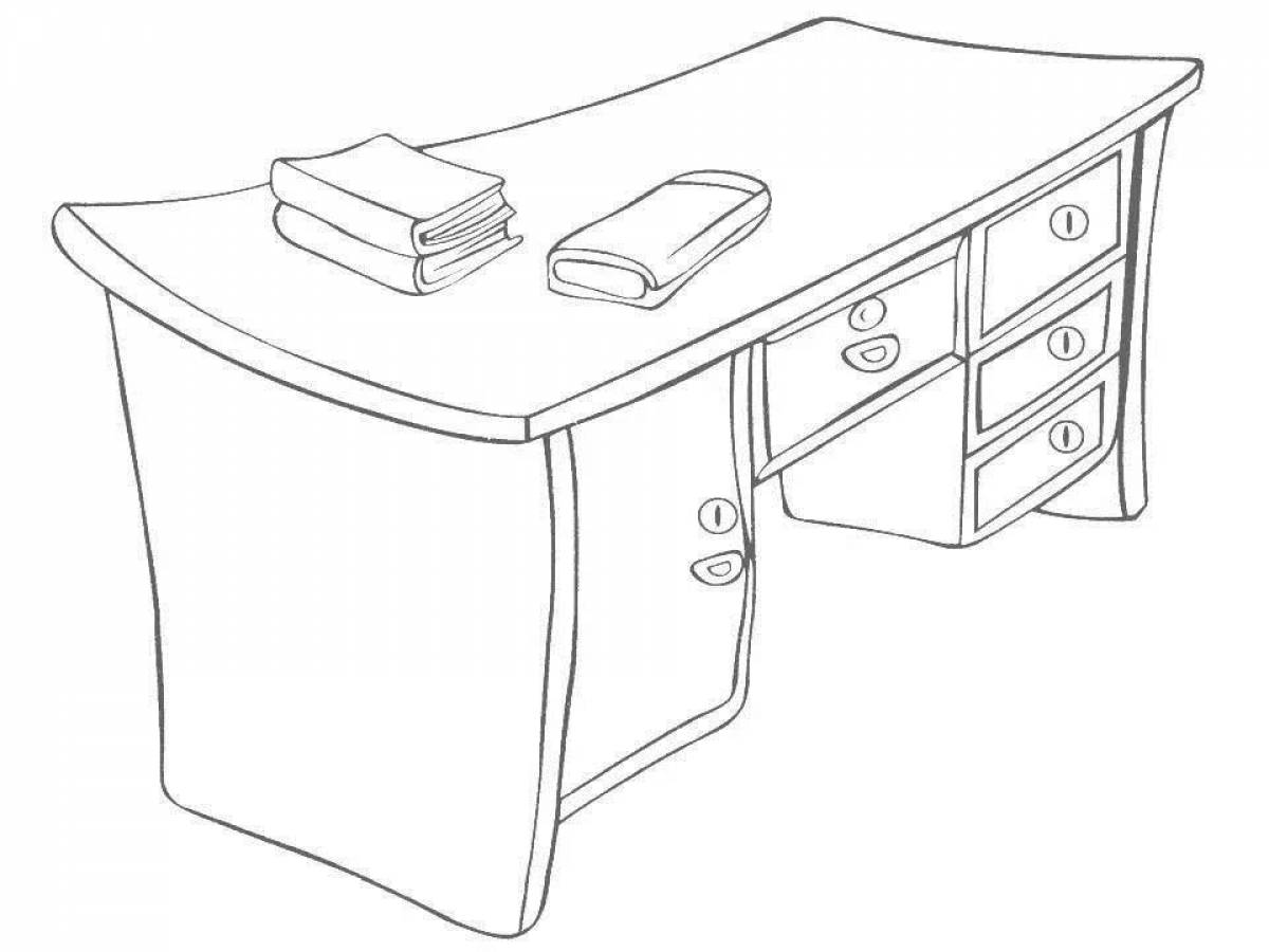 стол с компьютером рисунок