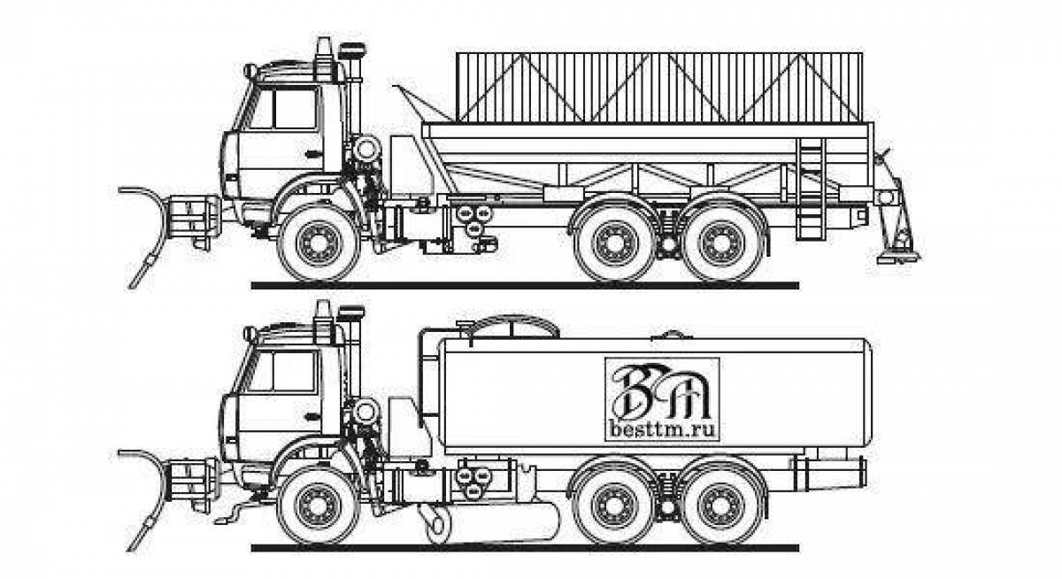 Как нарисовать уборочную машину