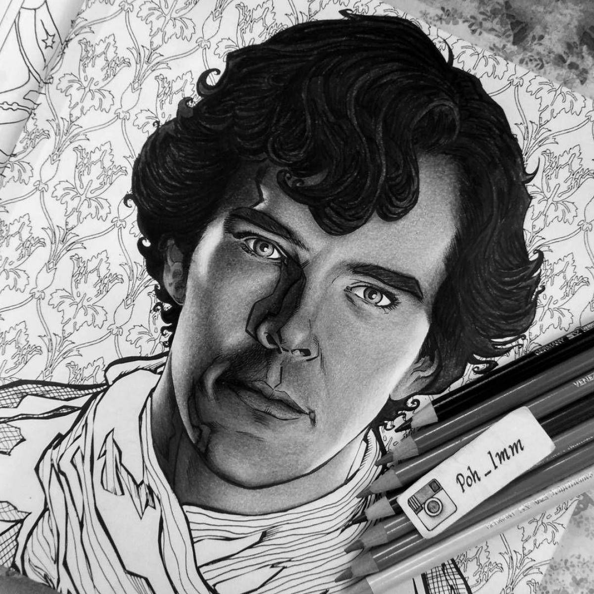 Sherlock animated coloring page