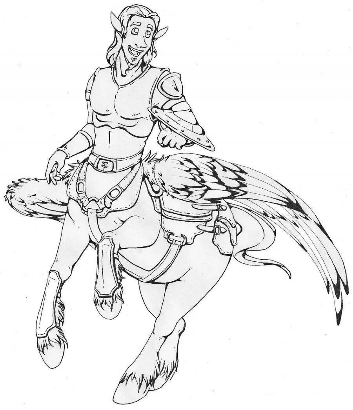 Photo Charming coloring centaur