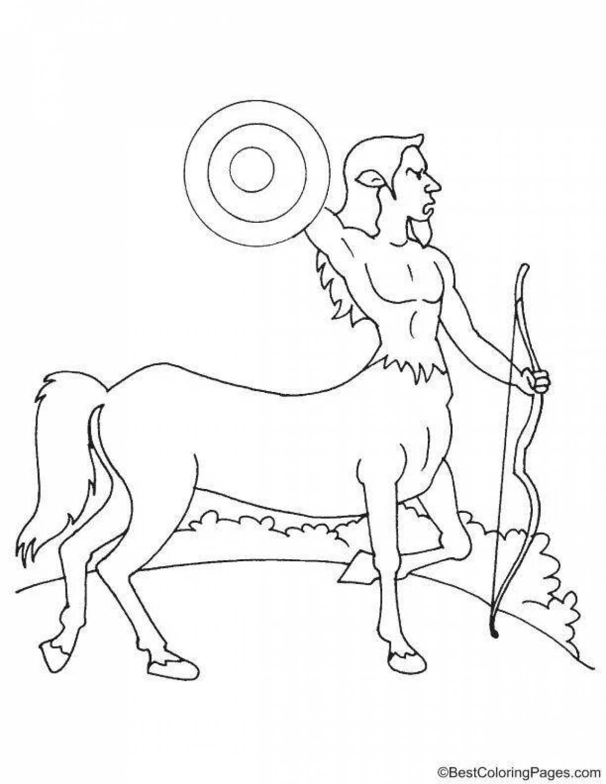 Photo Fantastic coloring centaur