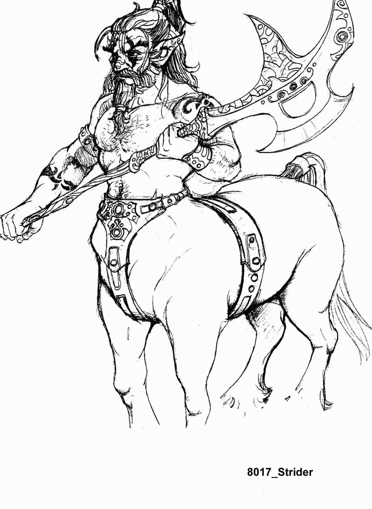 Photo Tempting coloring centaur