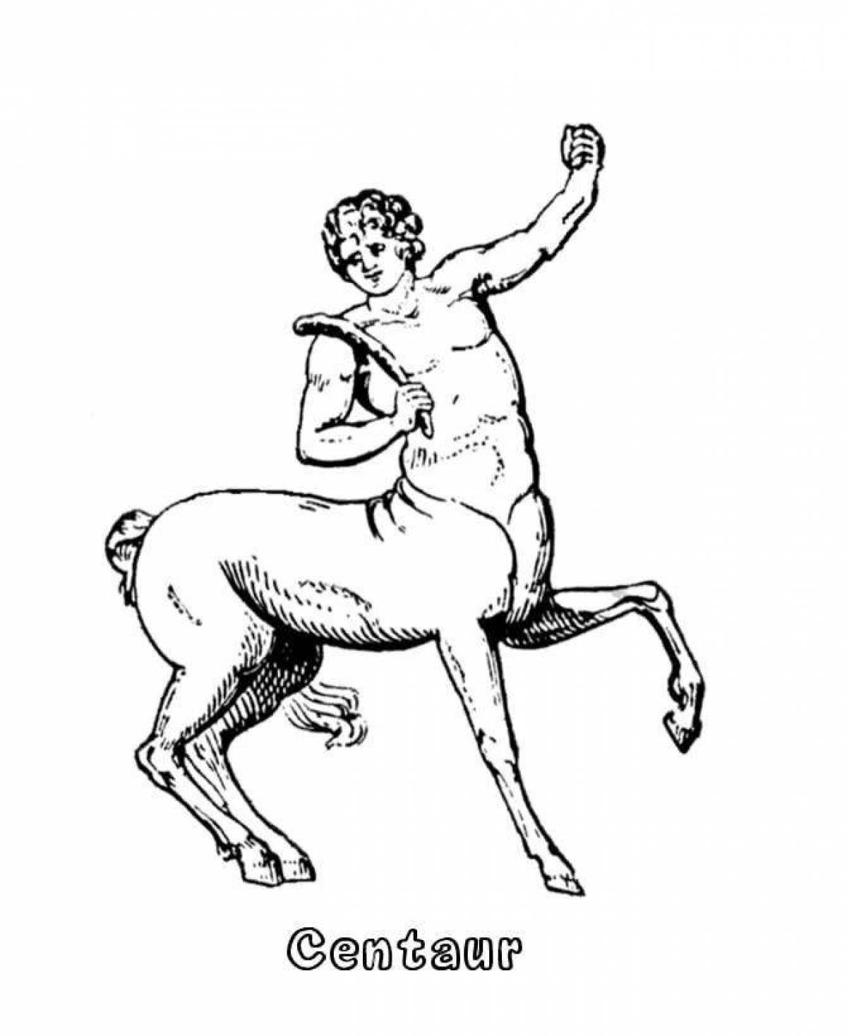 Fun coloring centaur