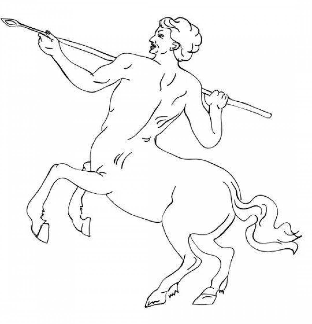 Glorious coloring centaur