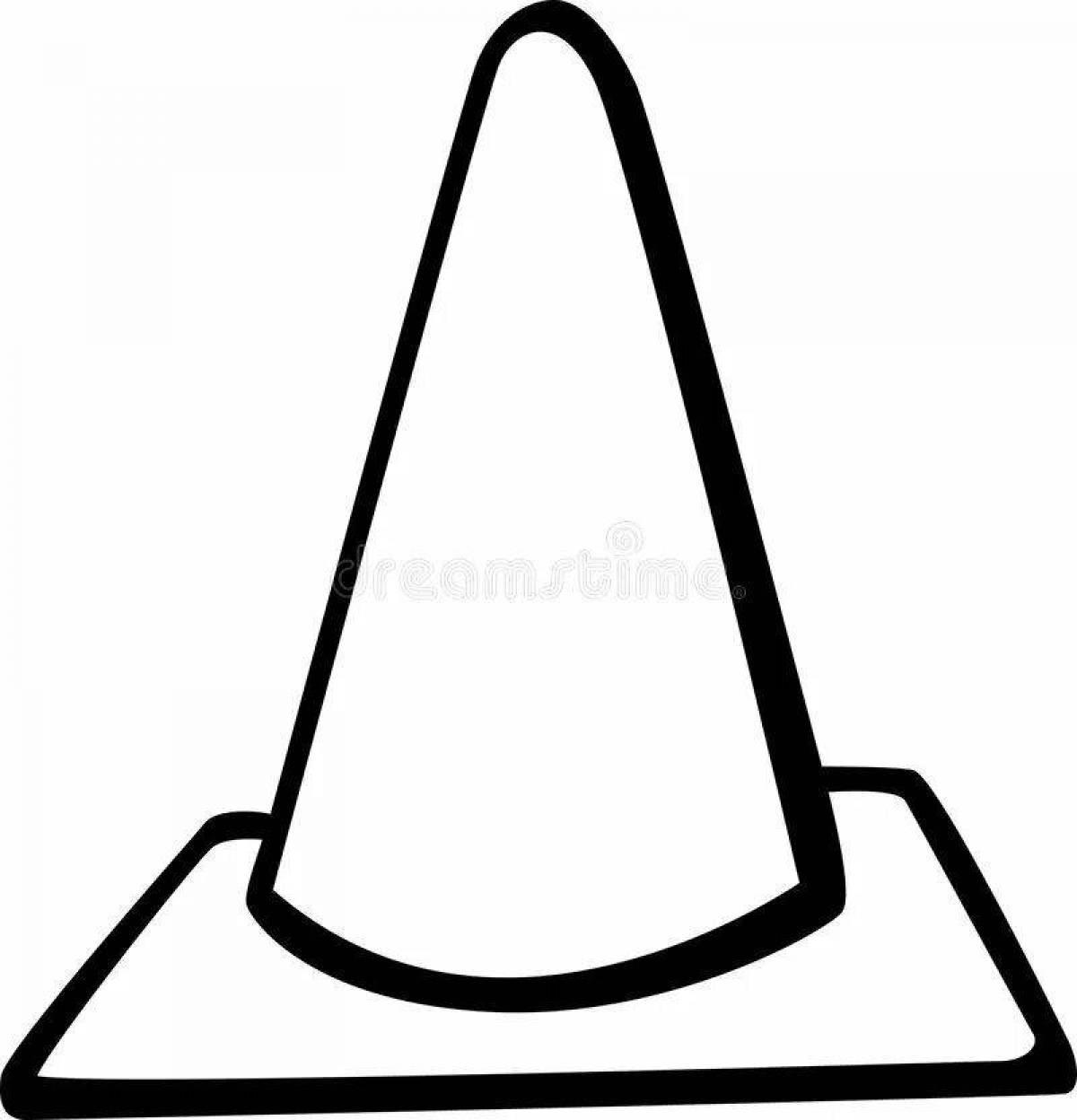 Fun coloring pages of traffic cones