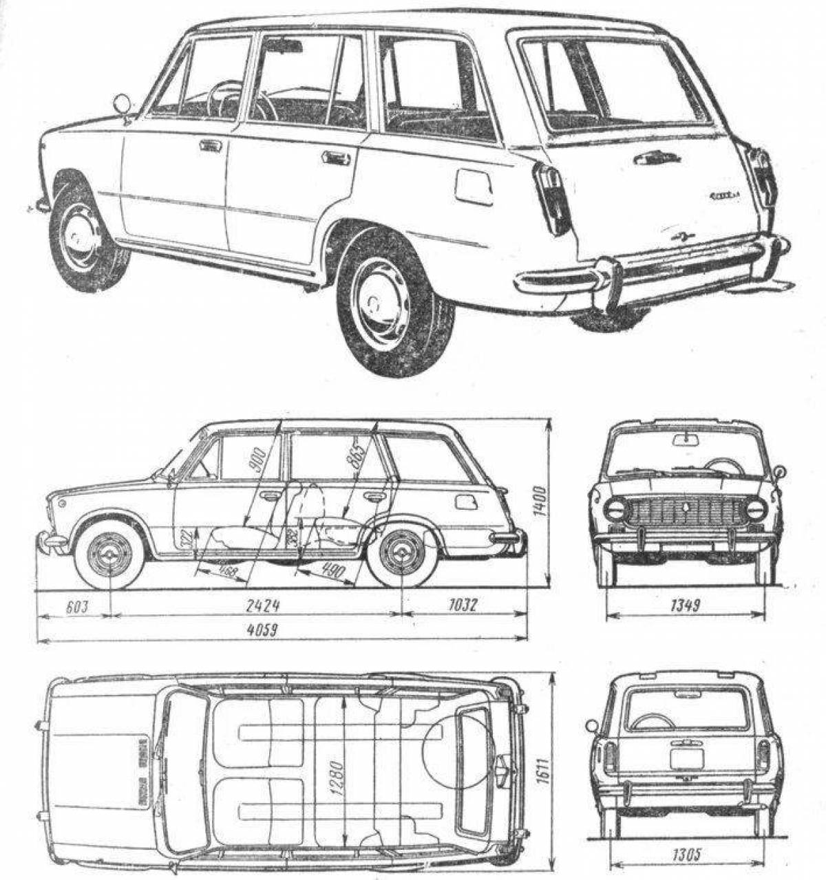Beauty vaz 2104 coloring book