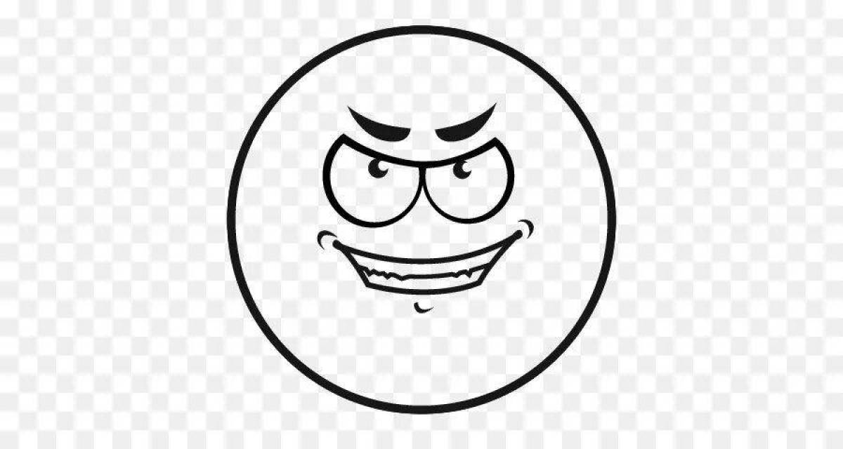 Stormy coloring page angry smiley