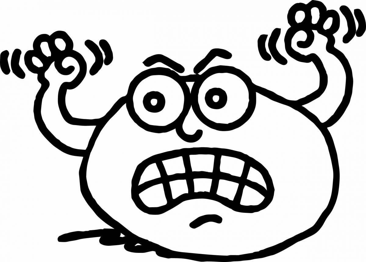 Angry smiley coloring book