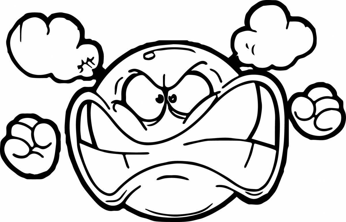 Crabbie coloring page angry smiley