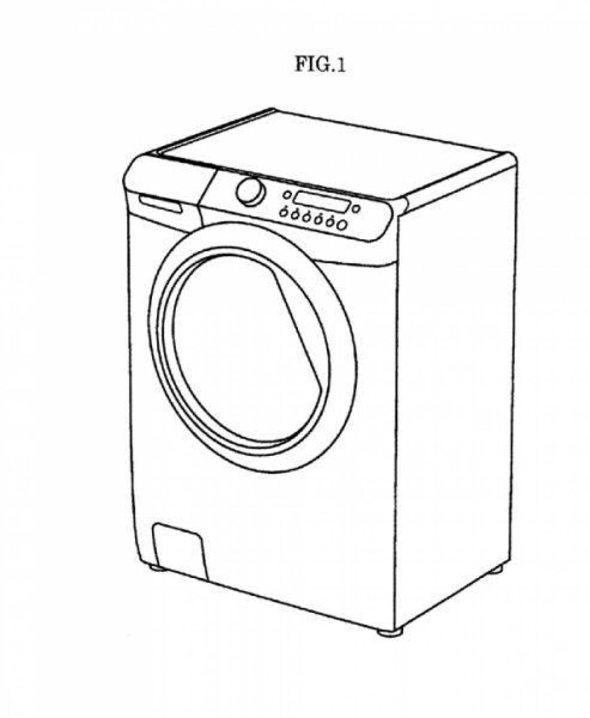 Coloring modern washing machine