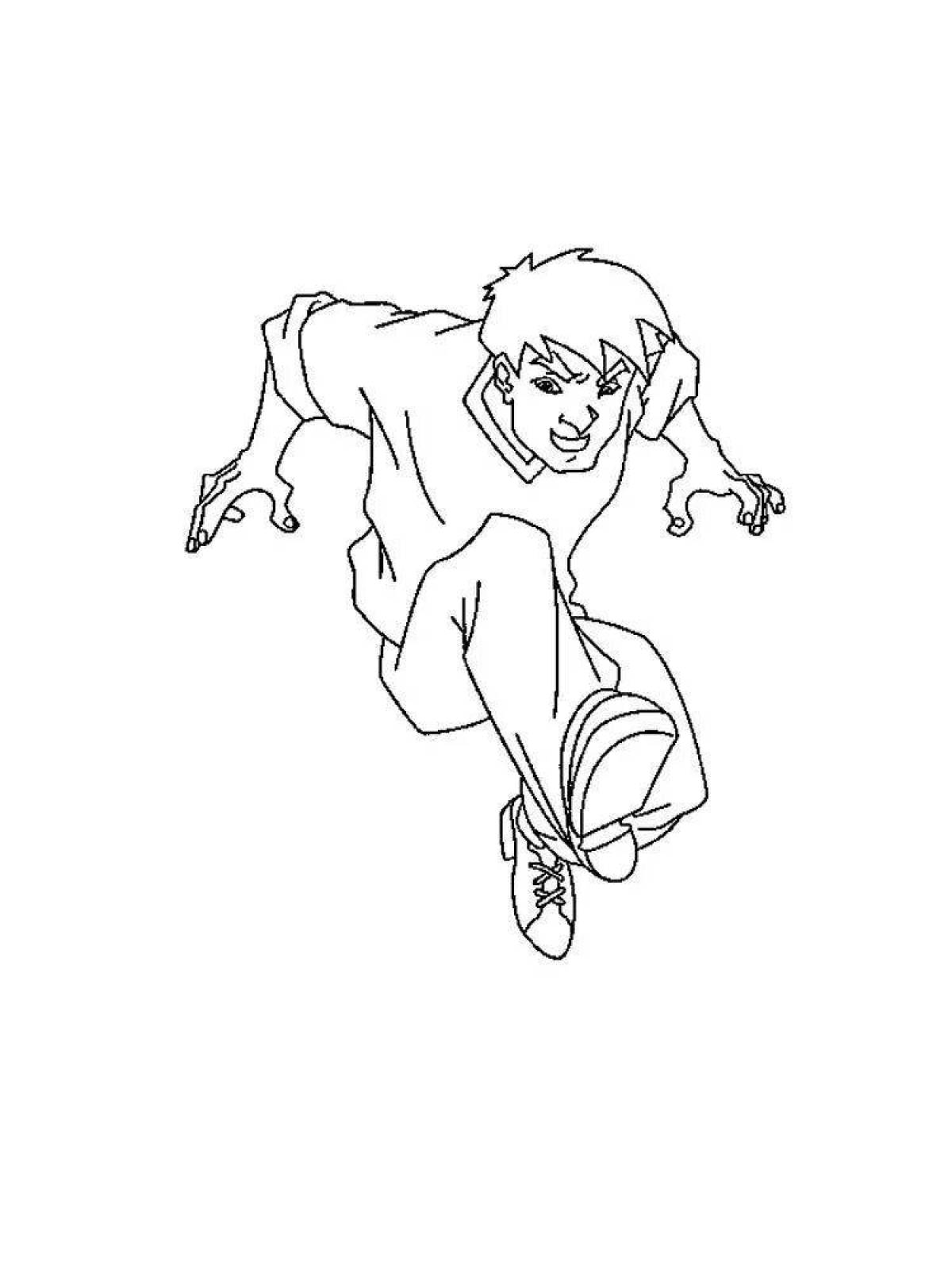 Coloring page adorable jackie chan