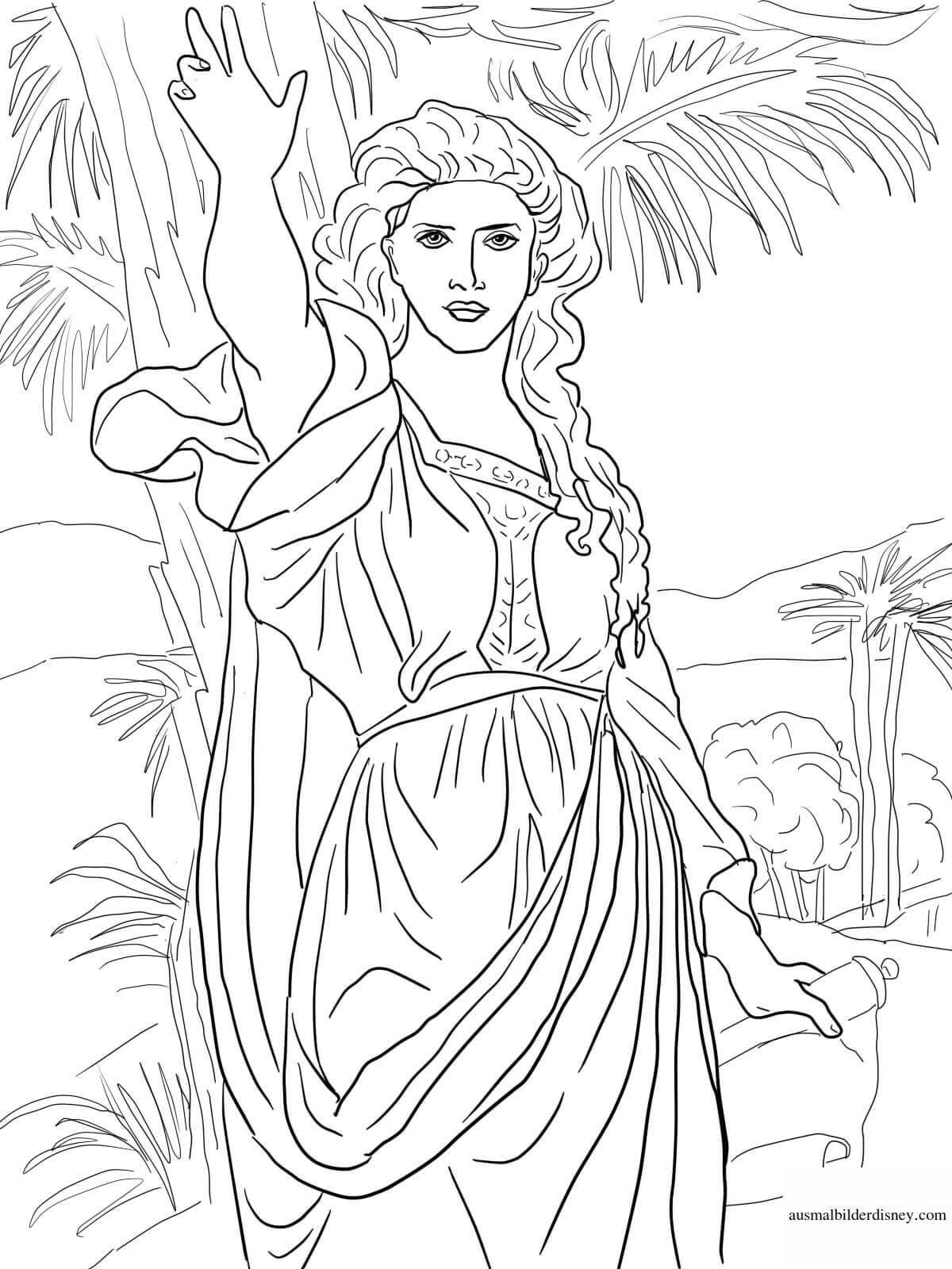 Majestic coloring of the goddess Hera
