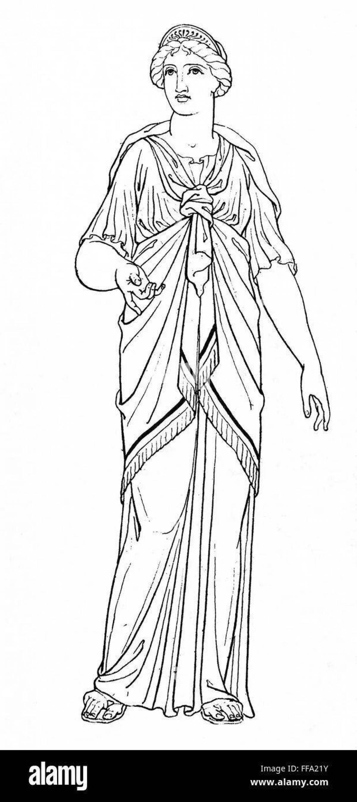 Exalted coloring of goddess hera