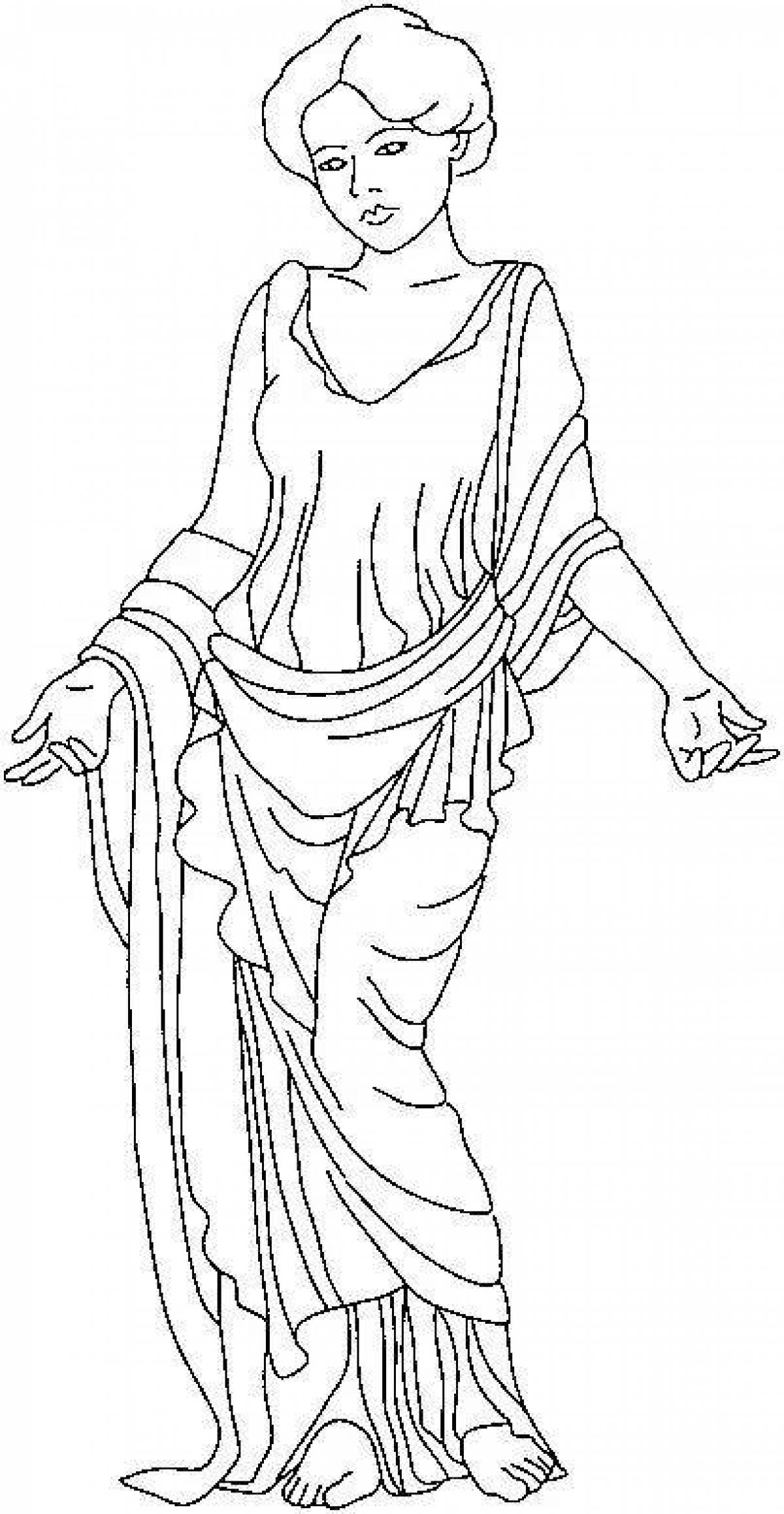 Glowing Goddess Hera Coloring Page