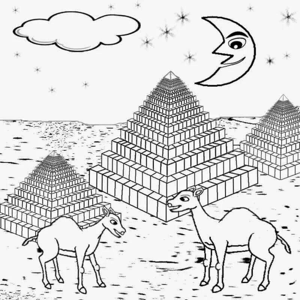 Amazing Egyptian Pyramid Coloring Pages