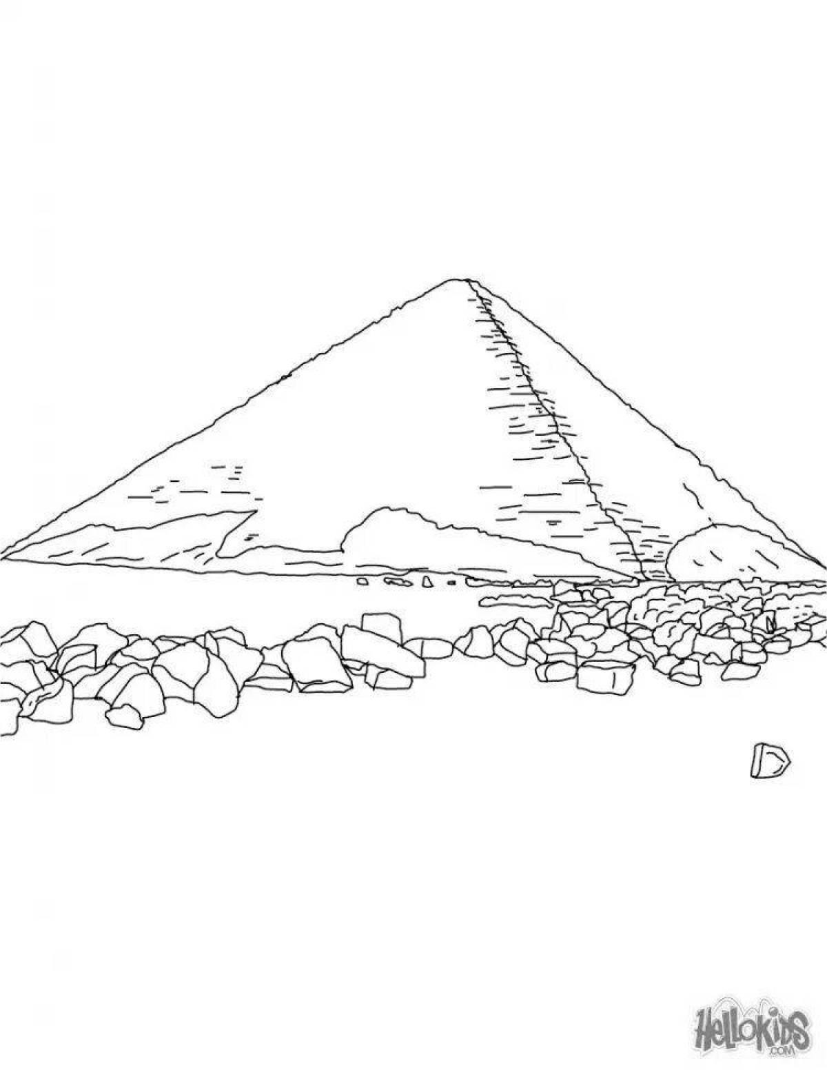 Раскраска сияющие египетские пирамиды