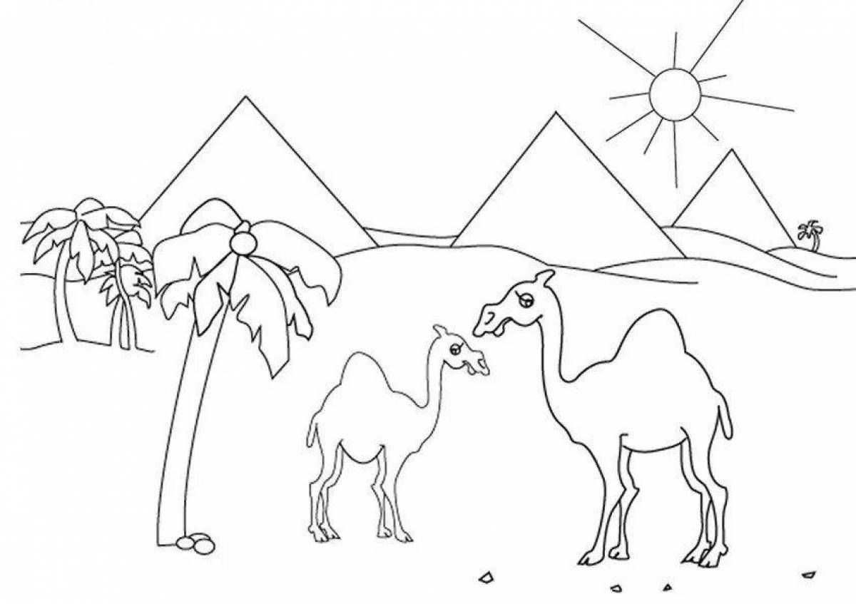 Coloring page magnanimous Egyptian pyramids