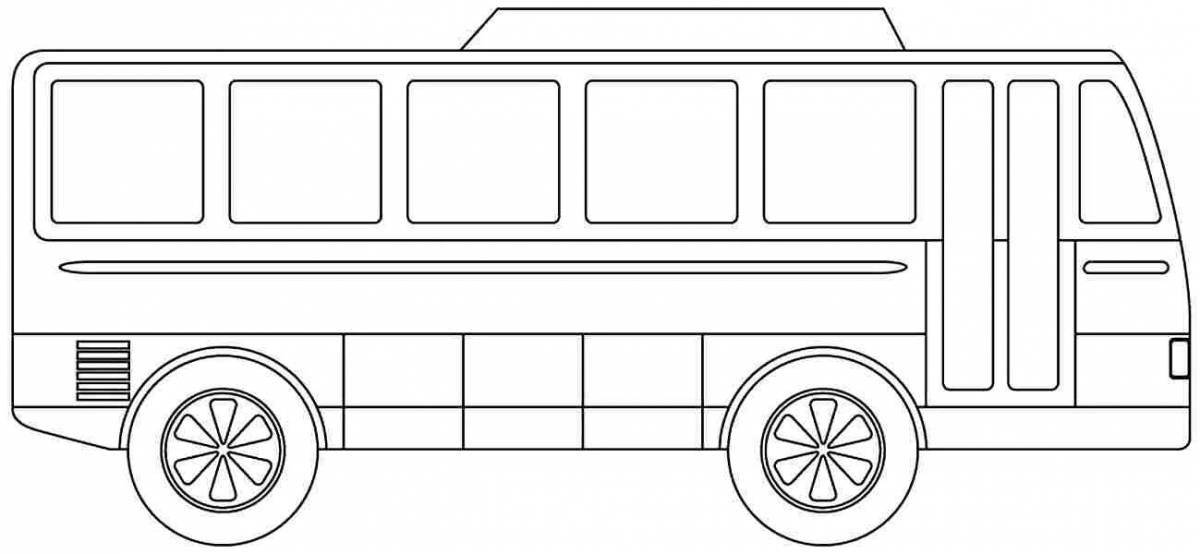 Раскраска Раскраска яркая автобусная канавка