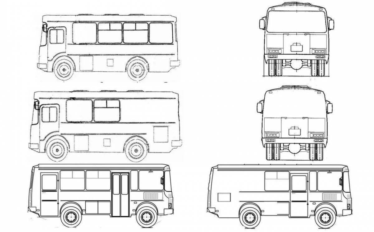 Bus groove coloring page