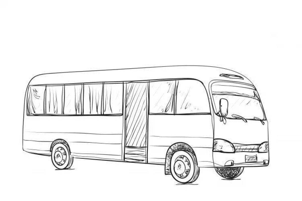 Radiant bus groove coloring page
