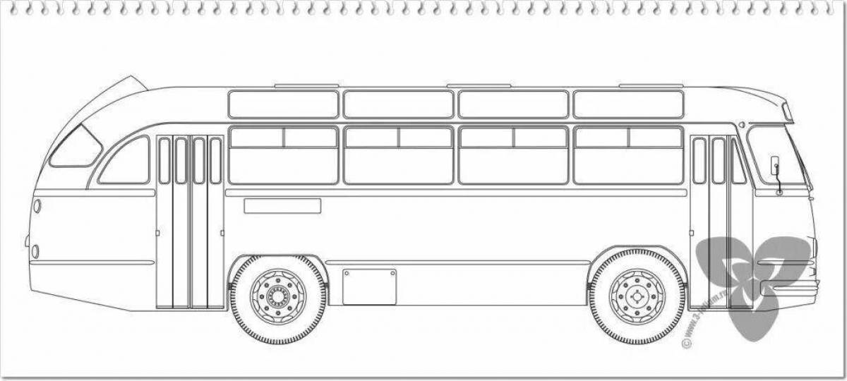 Rampant bus groove coloring page