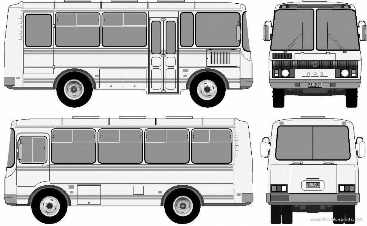 Fabulous bus groove coloring page