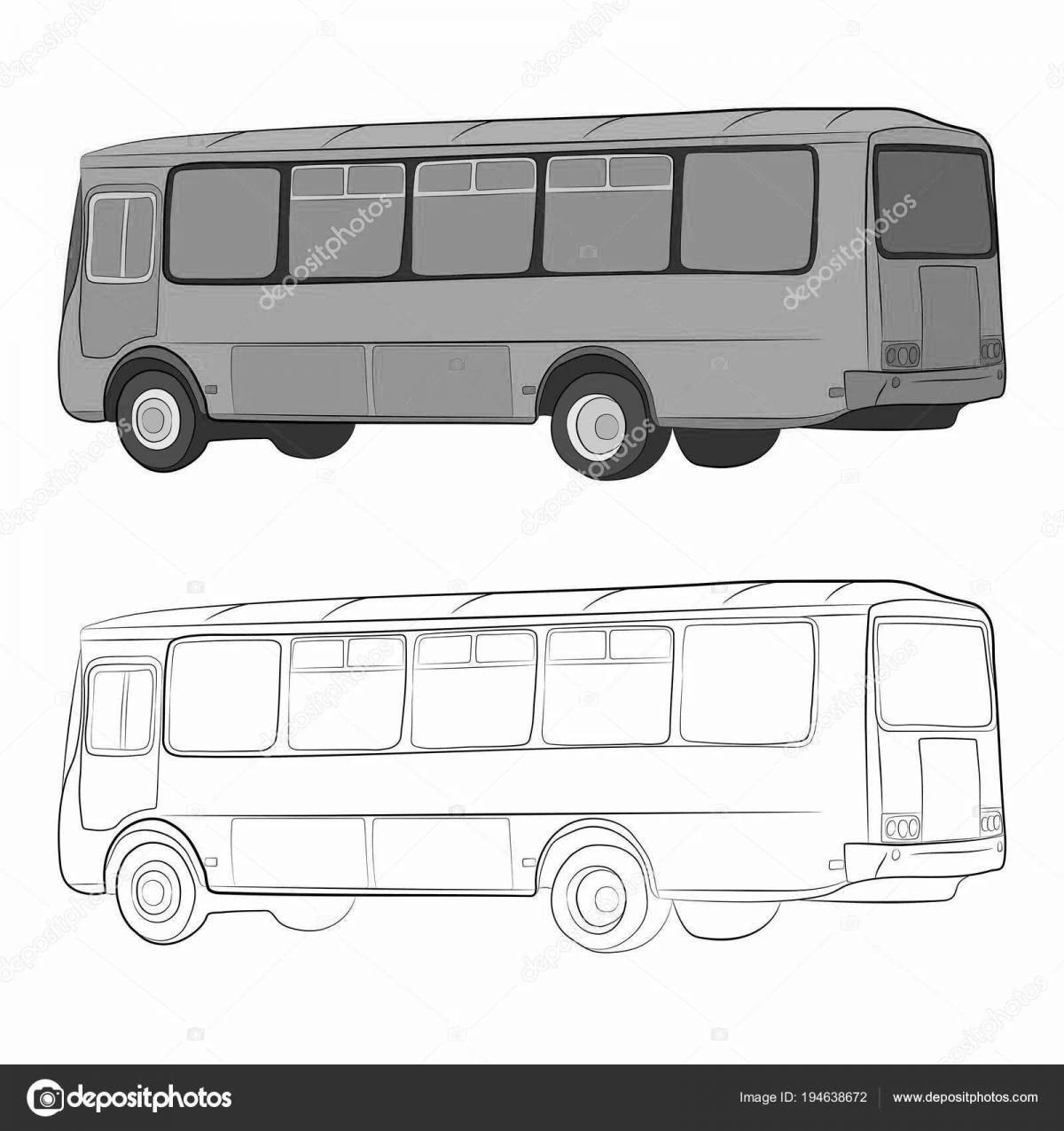 Fancy bus groove coloring page